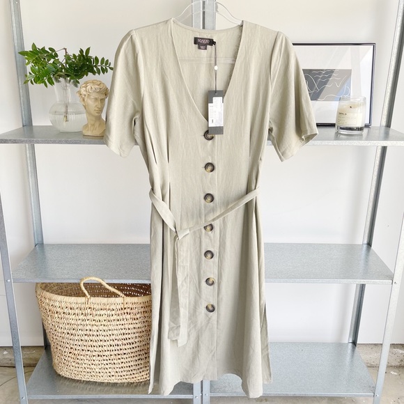 Anthropologie Dresses & Skirts - NWT SOAKED IN LUXURY sosanna linen midi dress M